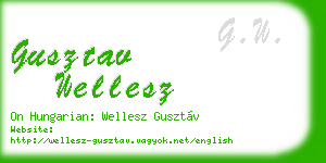 gusztav wellesz business card